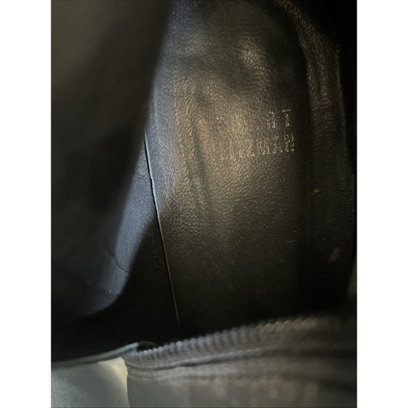 Stuart Weitzman, Women’s Size 9 Narrow, Black Leather Heeled Ankle Boots Zip Up - Picture 9 of 11